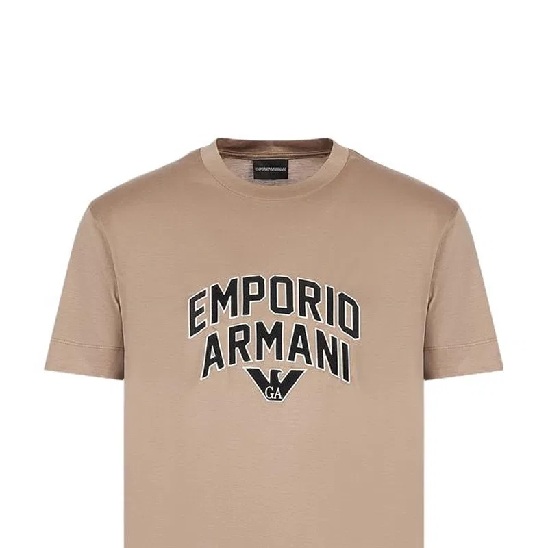 Футболка SS23 мужская Brown EMPORIO ARMANI — фото 3