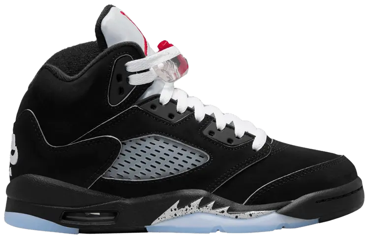 

Кроссовки Air Jordan 5 Retro OG GS 'Black Metallic Reimagined', черный