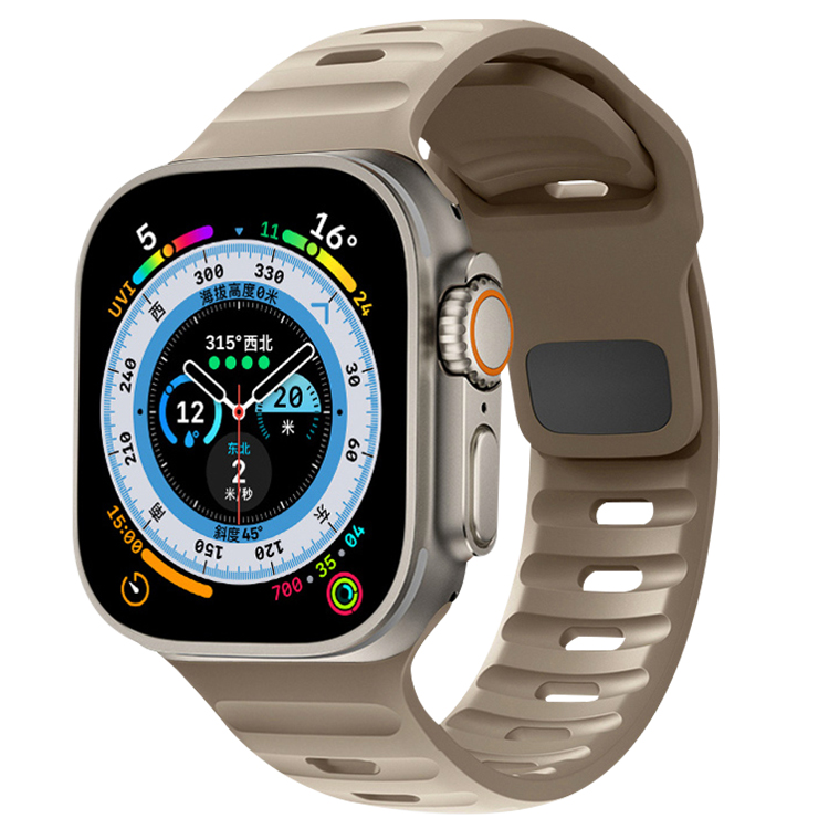 

Vobafe Часы Strap Apple Compatibility Silicone Material, Square buckle silicone - sand yellow