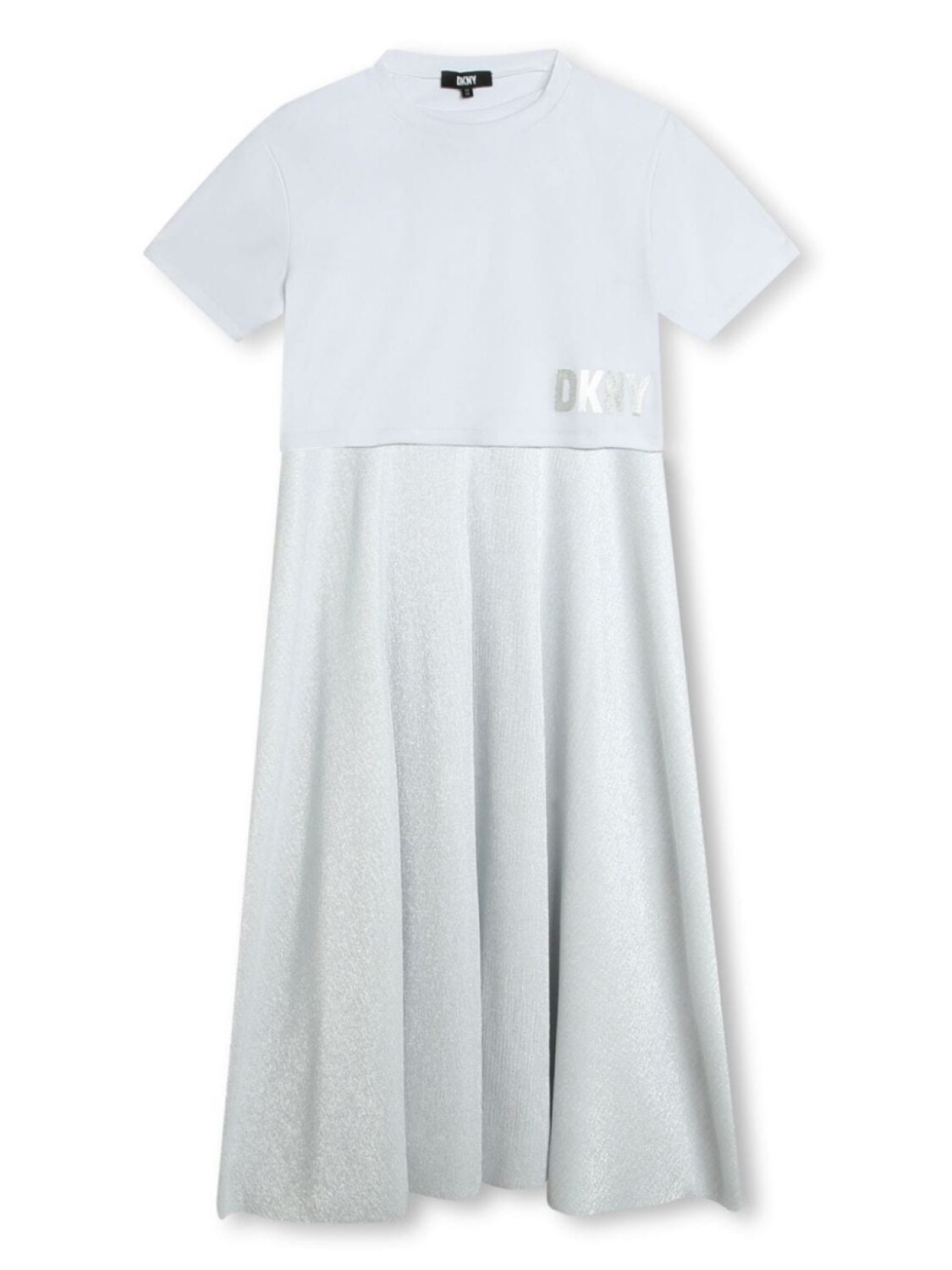 

DKNY многослойное платье с логотипом, серый