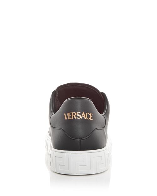 Мужские кроссовки на шнуровке Versace, цвет Black — фото 4