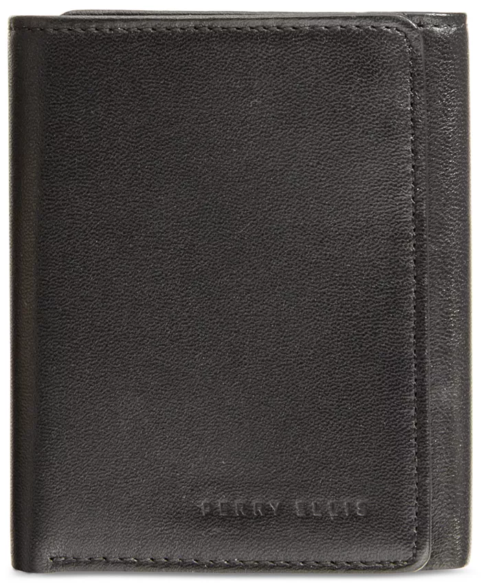 

Мужской кожаный кошелек Gramercy Slim Trifold Perry Ellis Portfolio, черный