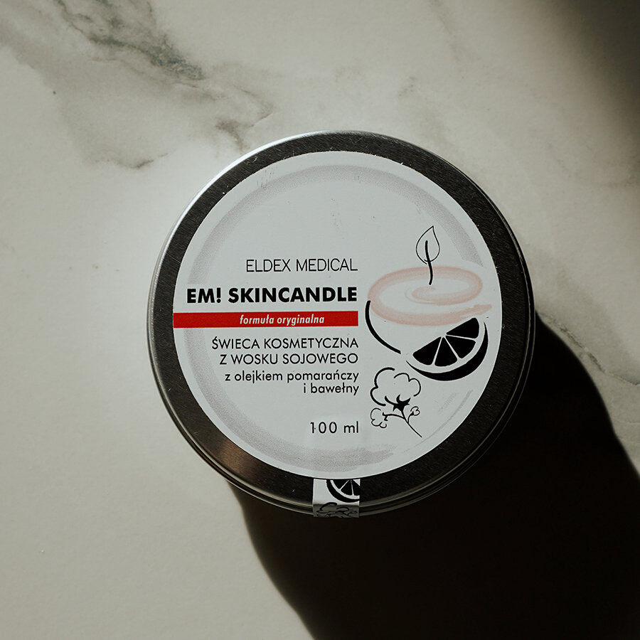 ЭМ! Skincandle, косметическая соевая свеча с апельсином и хлопковым маслом, 100мл Eldex Medical — фото 2