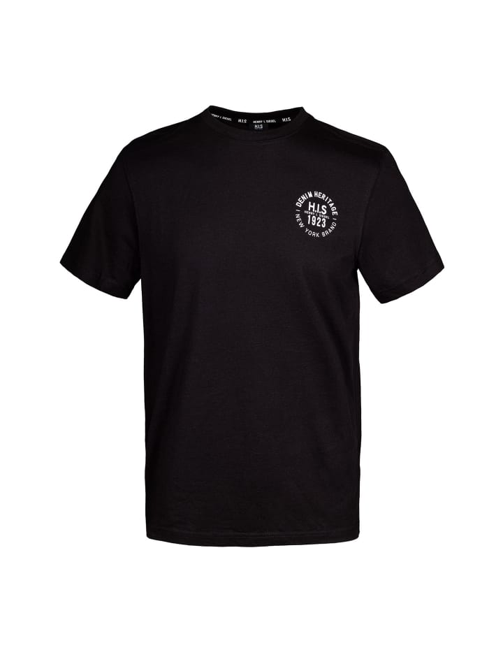 

HIS Футболка Denim Heritage 1923 черного цвета, Черный, HIS Футболка Denim Heritage 1923 черного цвета