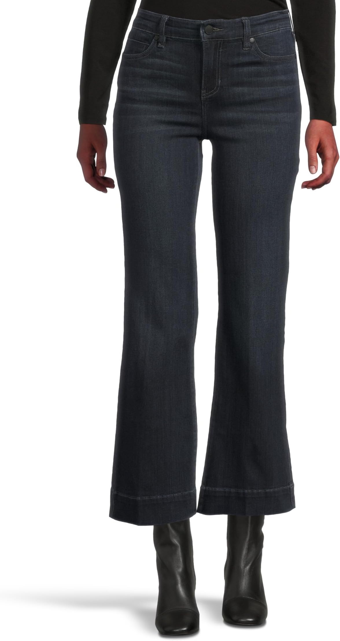 

Женские джинсы Petite Lucy со средней посадкой и широким подолом, длина 29 дюймов Liverpool Los Angeles, Halifax