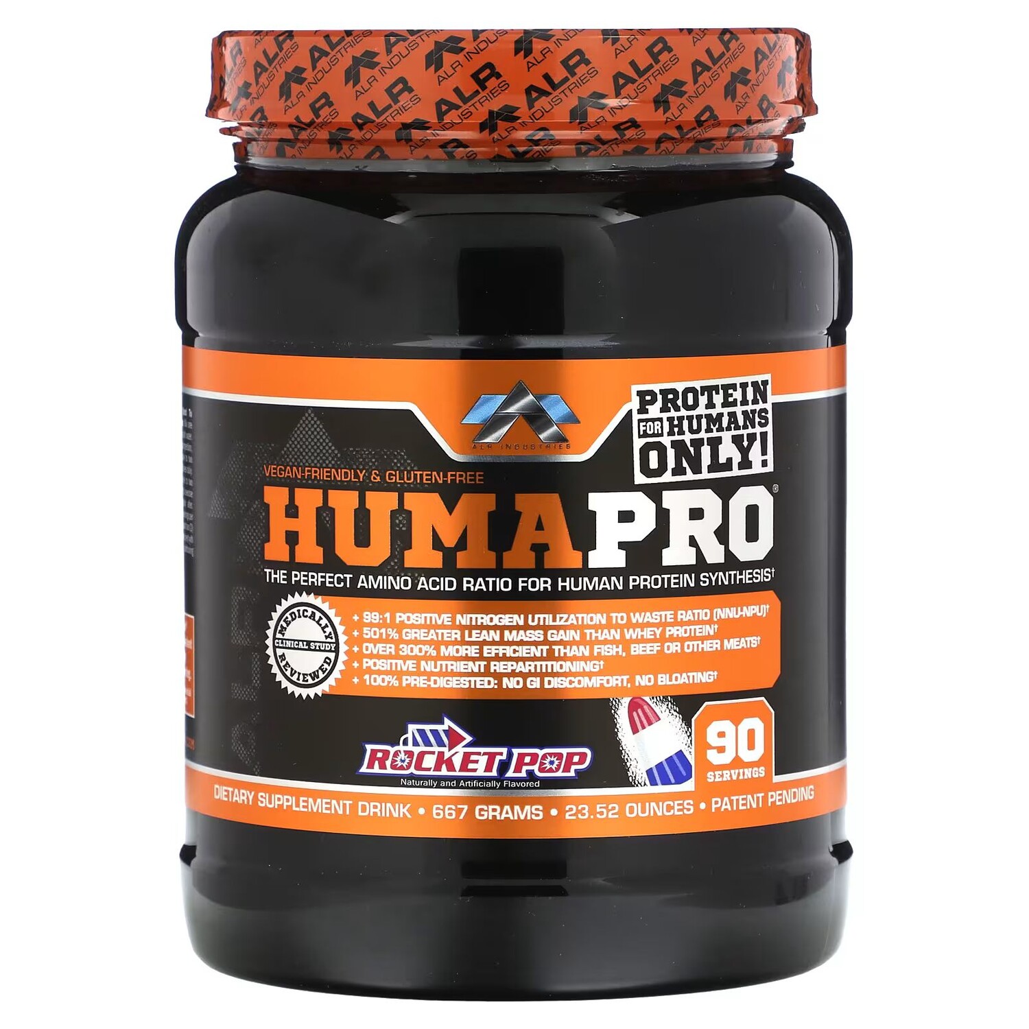 

HumaPro, Rocket Pop, 23,52 унции (667 г) Alr Industries