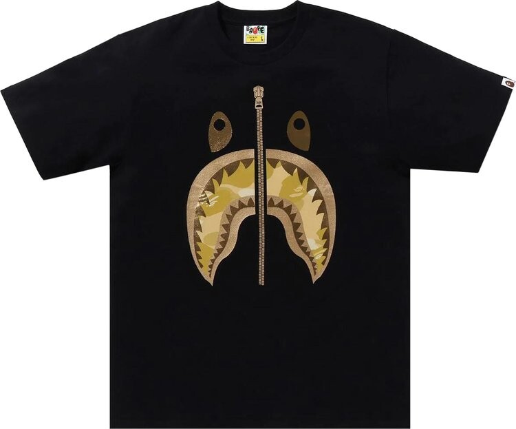 

Футболка BAPE Color Camo Shark 'Black/Yellow', черный