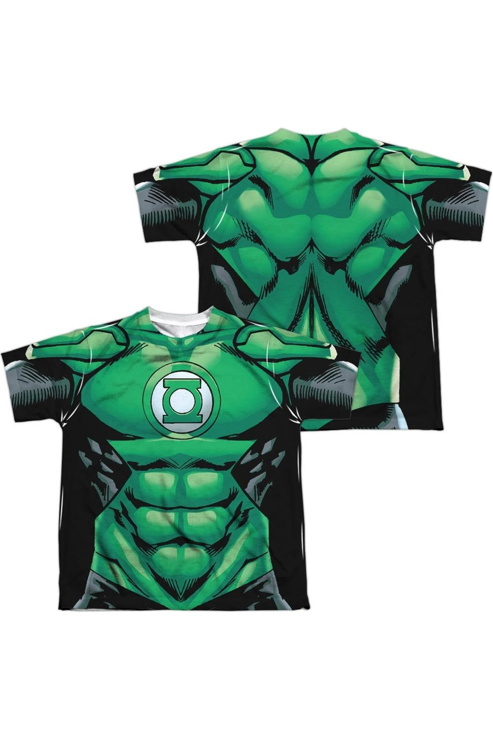 

Футболка с коротким рукавом для детей с принтом "Green Lantern" (спереди и сзади) Gildan