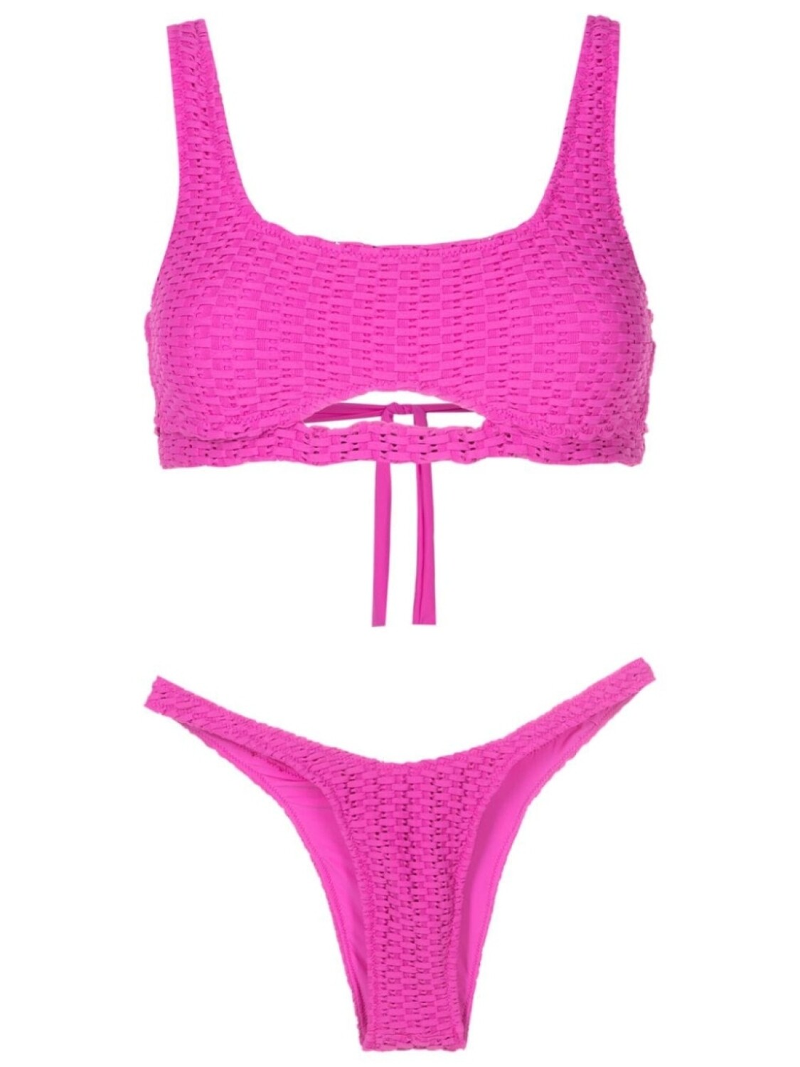 

Amir Slama woven-design cut-out bikini, розовый