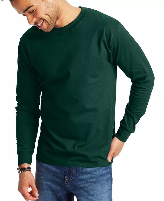 

Футболка унисекс с длинными рукавами Beefy-T, упаковка из 2 штук Hanes, зеленый