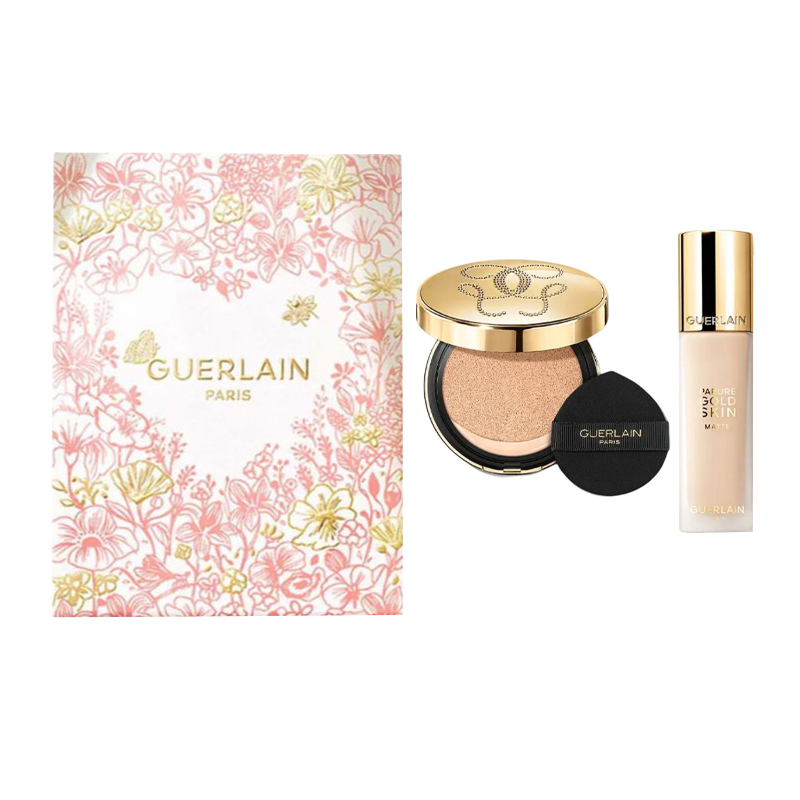 GUERLAIN Jiaolan Golden Diamond жидкий тональный крем Air Cushion набор для макияжа стойкий прозрачный 14,5 г+35 мл — фото 4