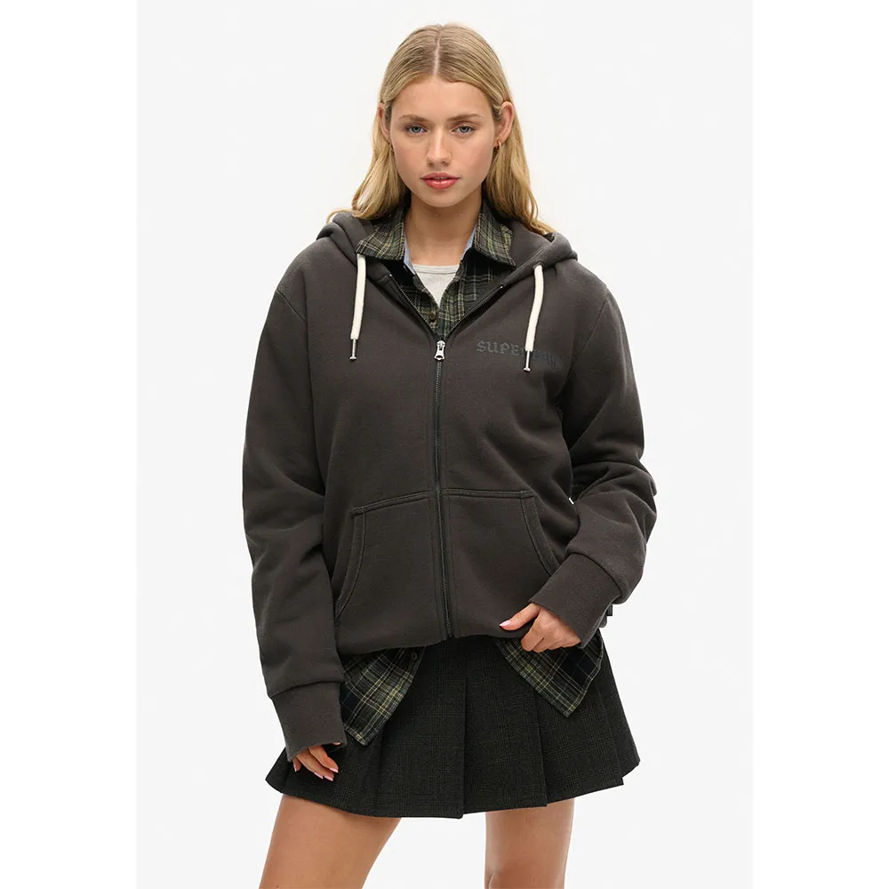 

Толстовка Superdry Tattoo Graphic Loose full zip, черный