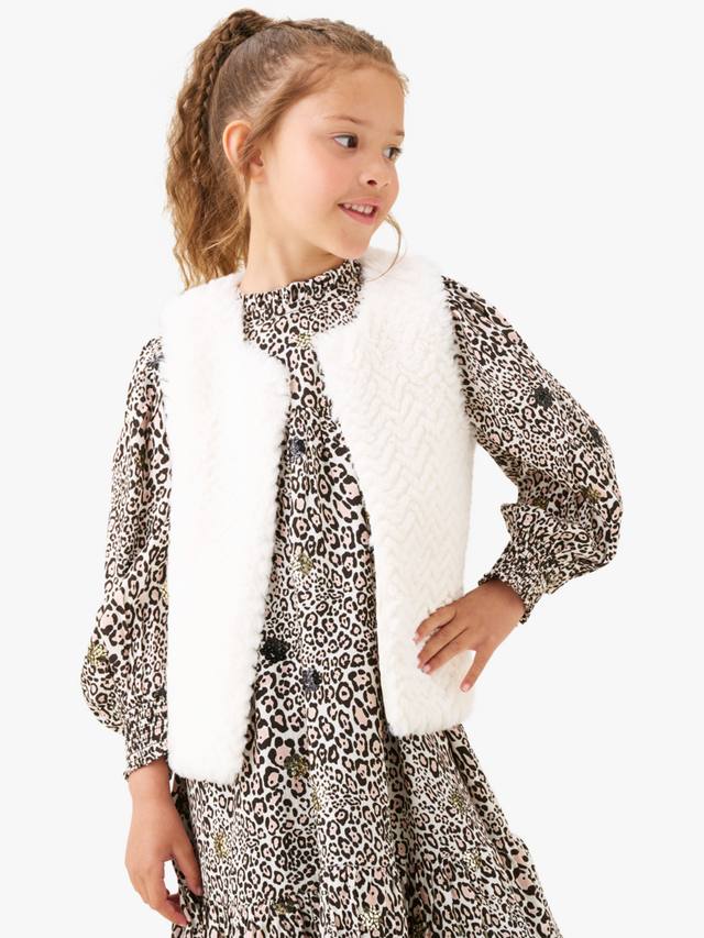 

Детский жилет из искусственного меха Angel & Rocket, Cream