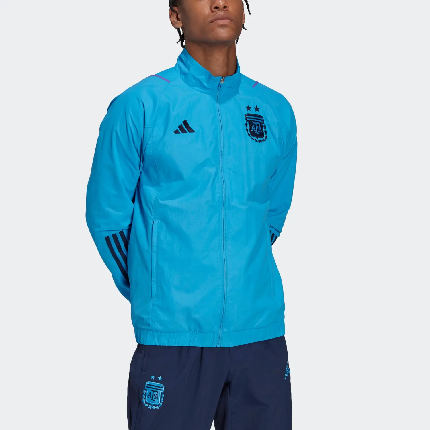 Куртка Аргентина Мужская синяя Adidas, синий — фото 2