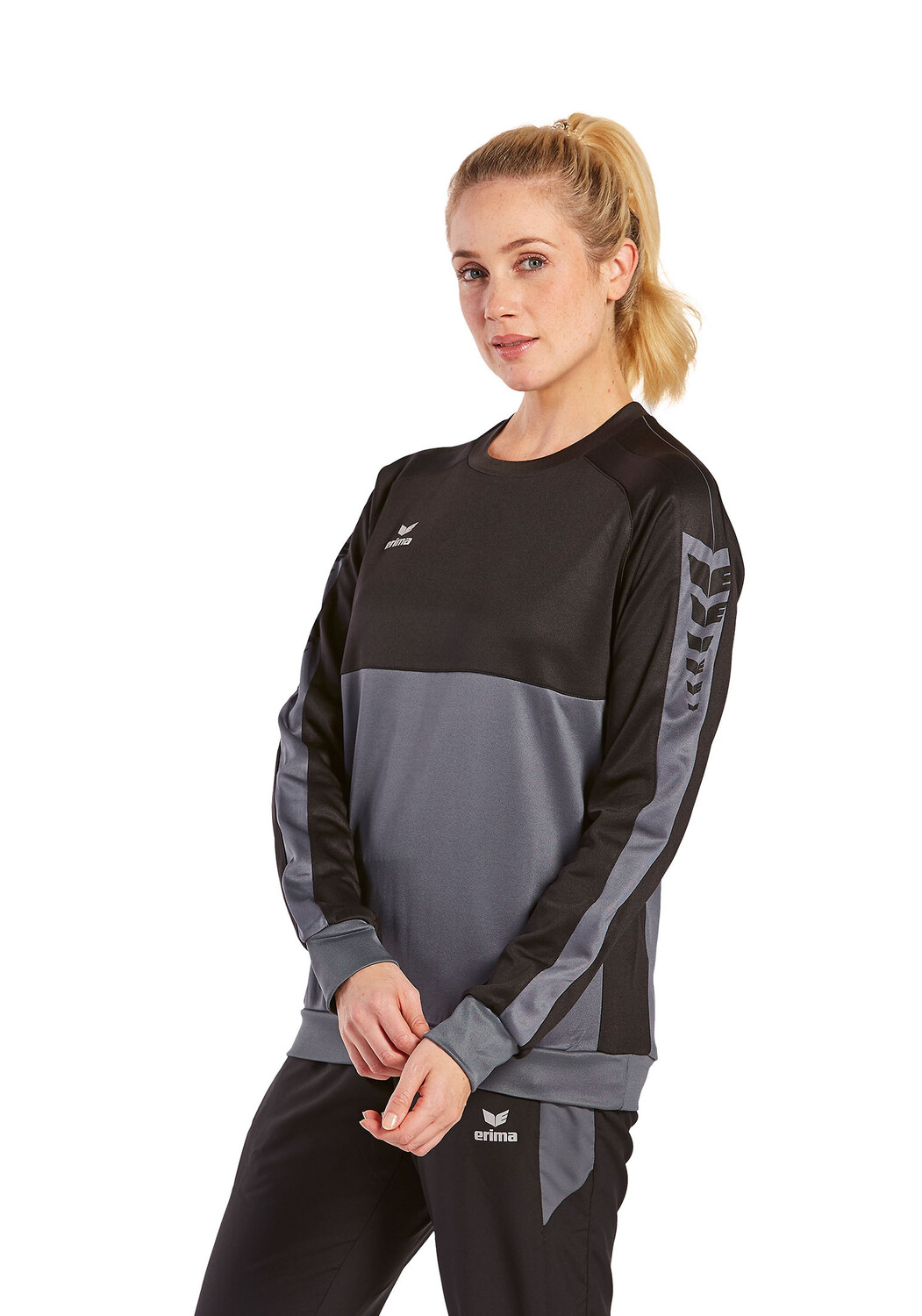 

Спортивная футболка erima Six Wings Sweatshirt, сланцево серый/черный
