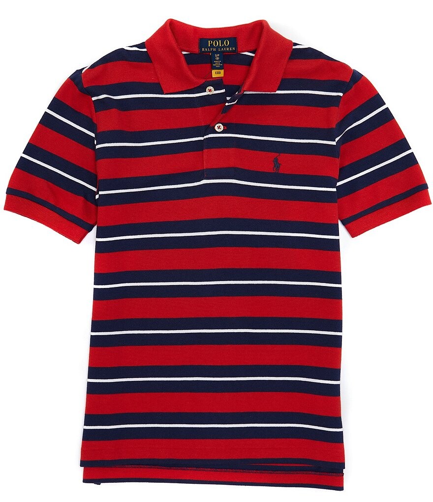 

Рубашка-поло в полоску для мальчиков Polo Ralph Lauren Big Boys 8-20, красный