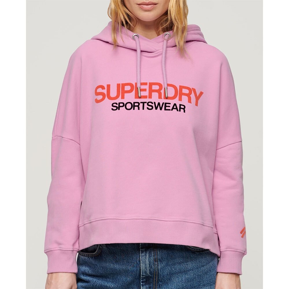 

Худи Superdry Sportswear Logo Boxy, розовый