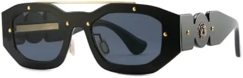 

Модные панк-солнцезащитные очки 2027 года для мужчин, винтажные, декоративные, многоугольные, для женщин, весенние, уникальные солнцезащитные очки MTZJH, Black