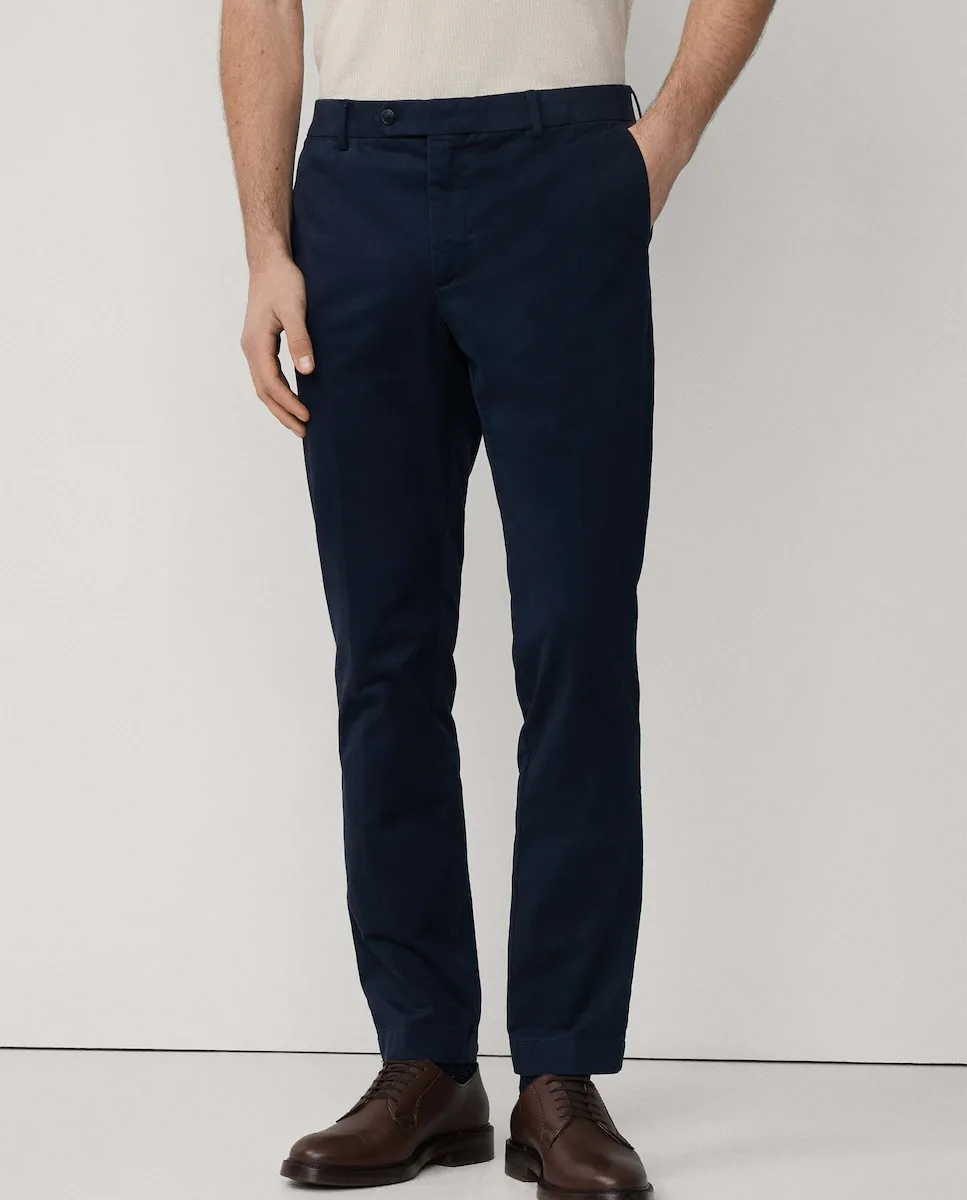 

Мужские классические брюки чинос с зауженным кроем Hackett, темно-синий