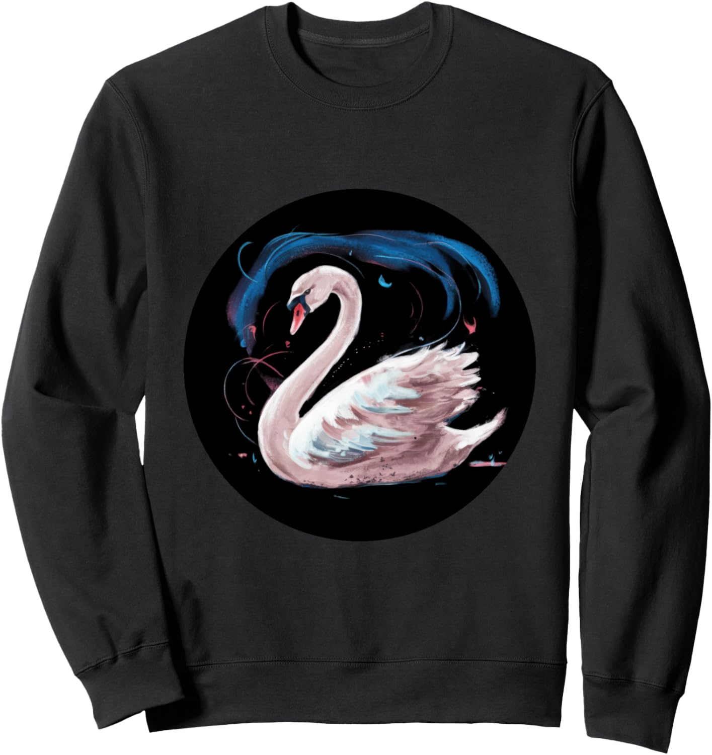 

Милая толстовка с изображением лебедя и волшебным видом !!!Yeah Swan Design, черный