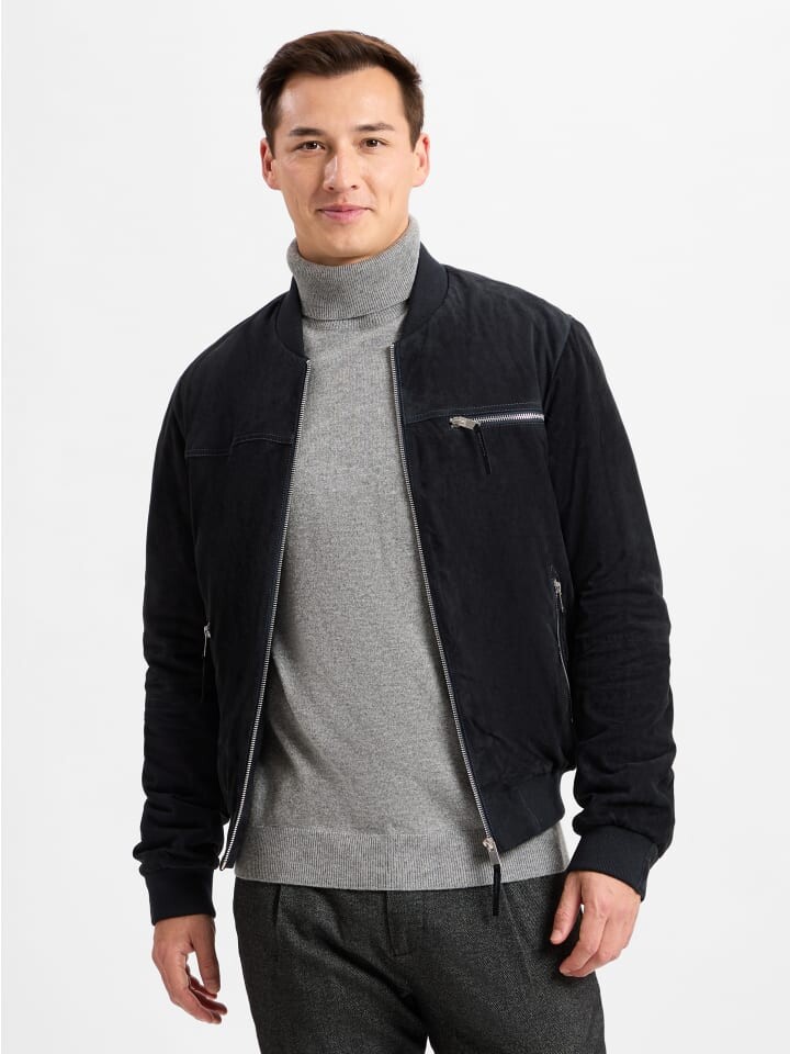 

Кожаная куртка Finshley & Harding Lederjacke, цвет marine