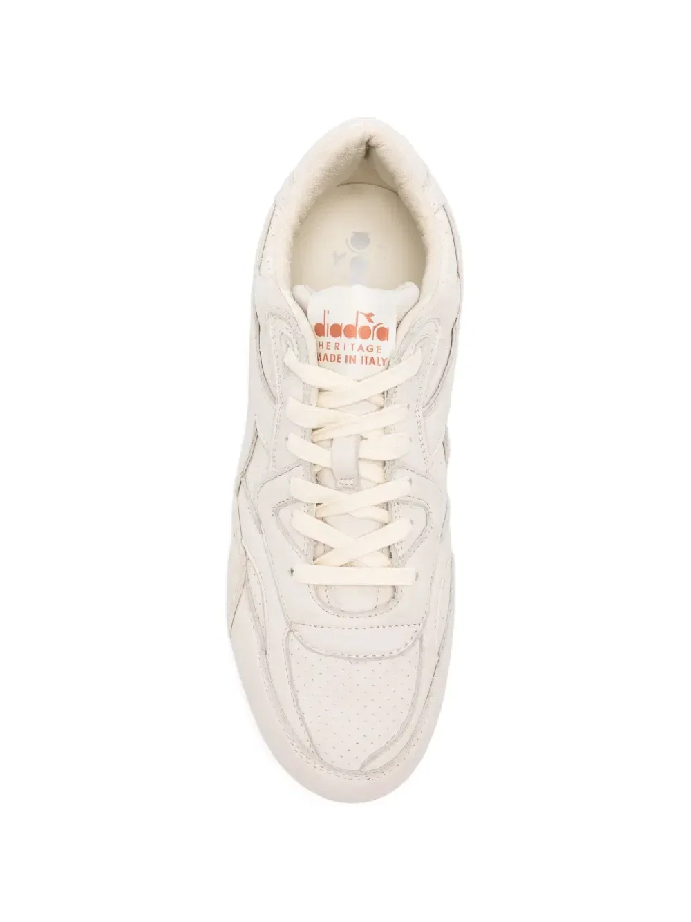 Кроссовки из кожи с панельным дизайном Diadora, бежевый — фото 4