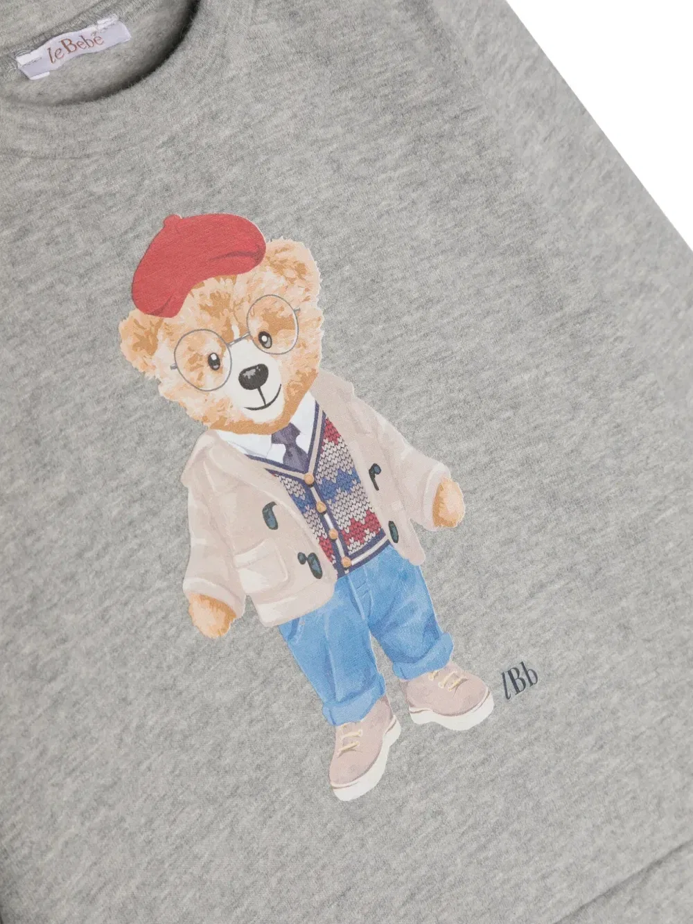 Толстовка с принтом Teddy Bear Le Bebé Enfant, серый — фото 3