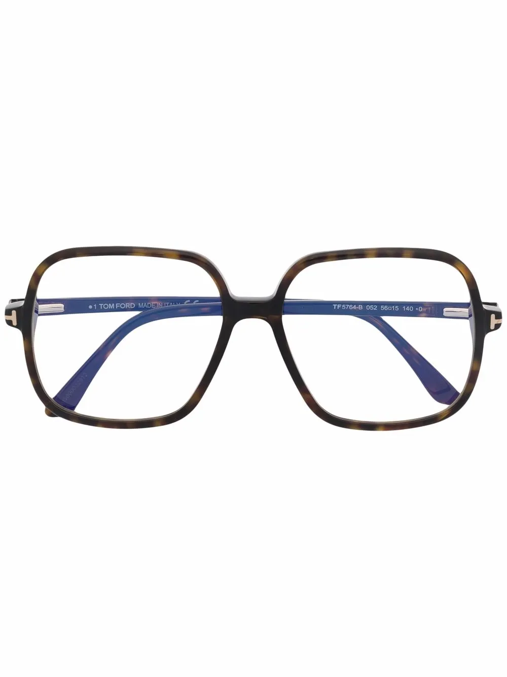 

Очки в квадратной оправе черепаховой расцветки TOM FORD Eyewear, коричневый