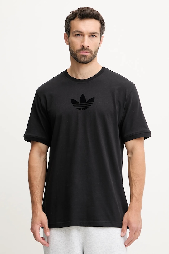 

Хлопковая футболка оверсайз Tee Adidas Originals, черный