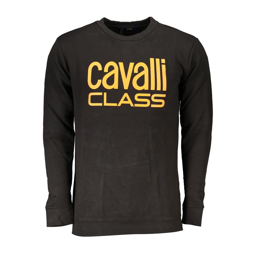 

Черный хлопковый свитер cavalli CLASS