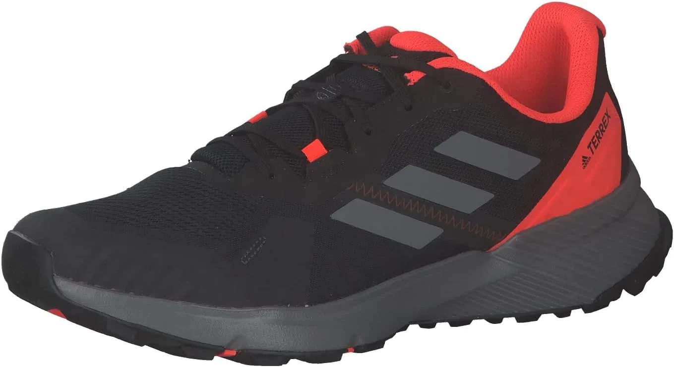 Мужские низкие кроссовки Adidas Terrex Soulstride (не для футбола), Core Black Grey Four Solar Red