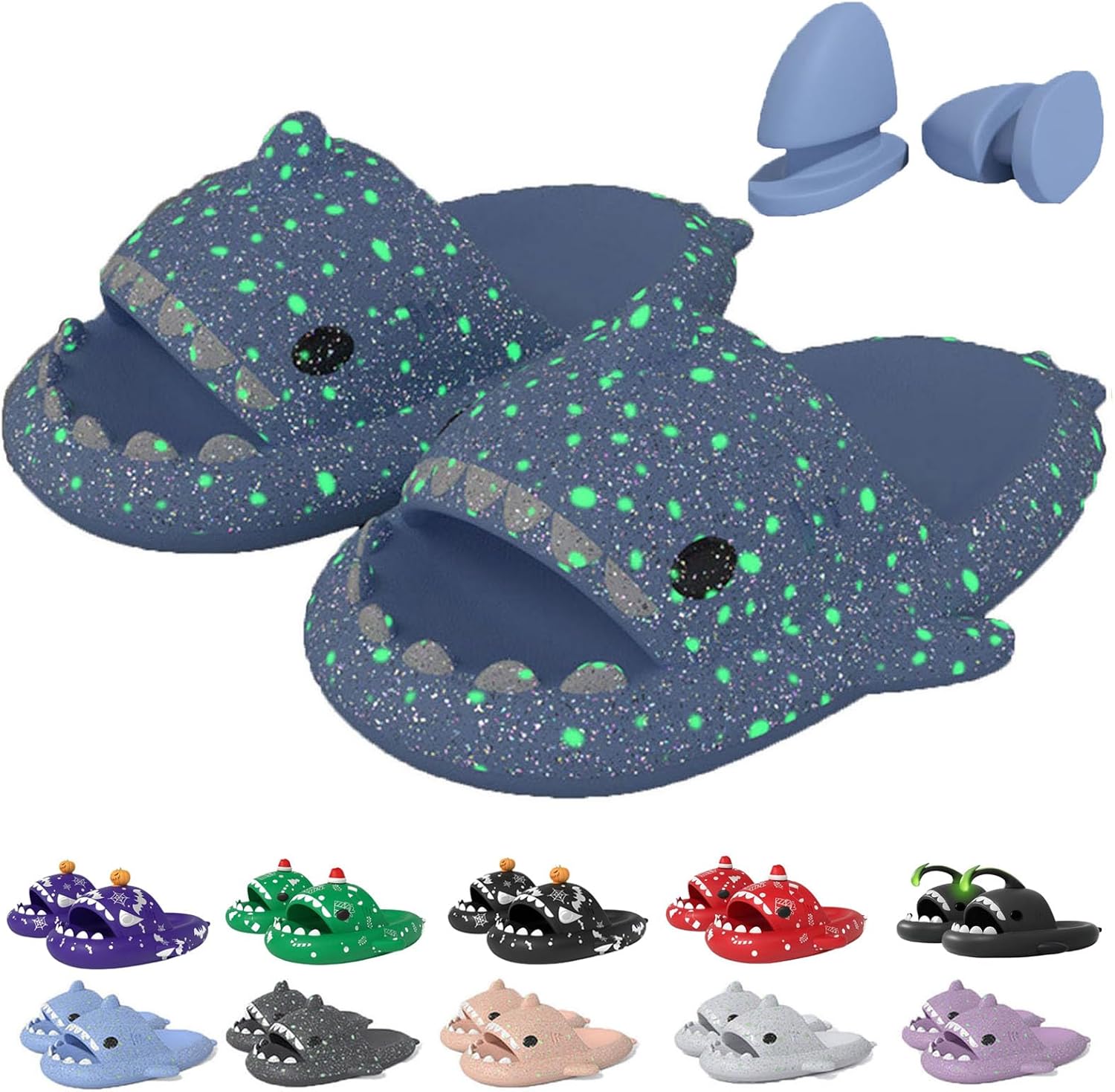 

Светящиеся тапочки с акулой Jfxgjuv на Хэллоуин, рождественские шлепанцы с акулой, жуткие 3D мультяшные шлепанцы с акулой, светящиеся в темноте сандалии с акулой для женщин и мужчин