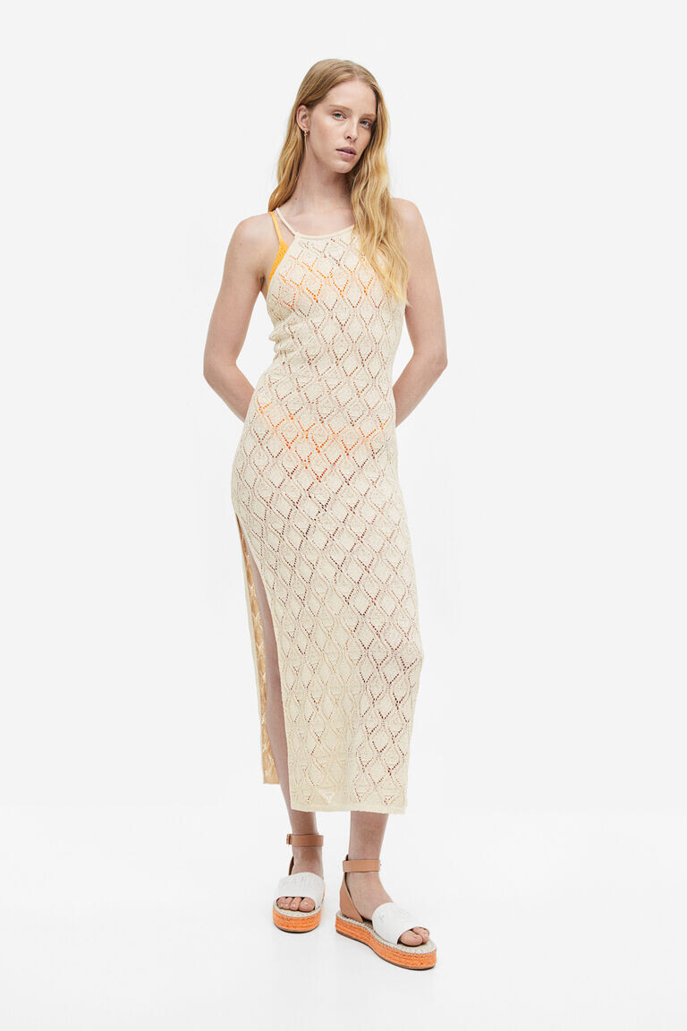 

Пляжное платье крючком H&M, бежевый