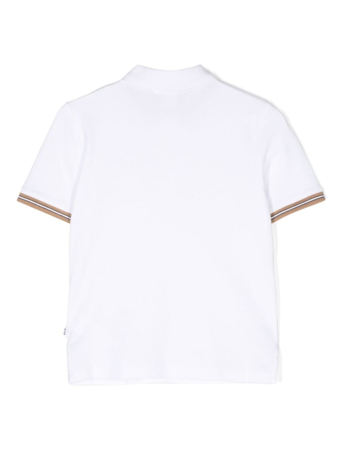 

BOSS Kidswear рубашка поло с отделкой в полоску, белый