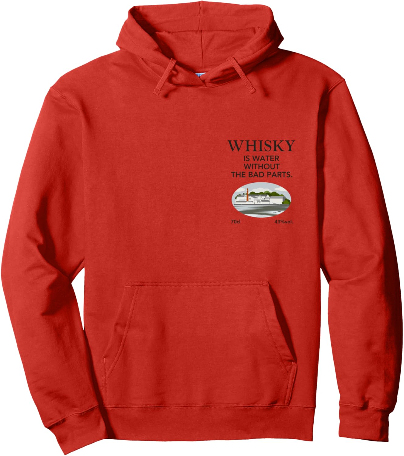 

Толстовка с принтом Виски, вода, путешествия Whiskey Design For Connoisseurs And Lovers, красный