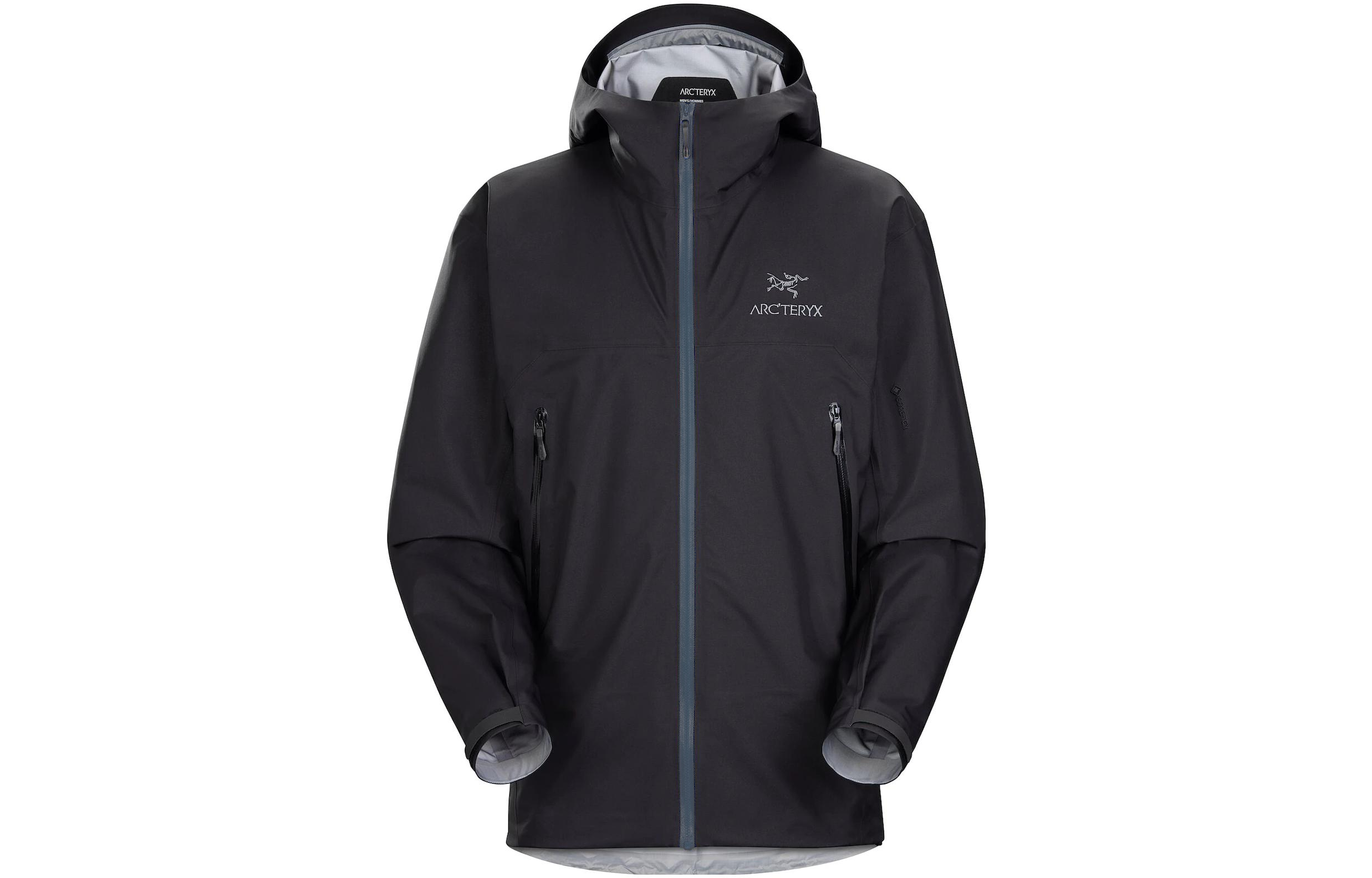 

Arcteryx Ветровка мужская для походов на открытом воздухе водонепроницаемая ветрозащитная дышащая, Black-Rusty Blue