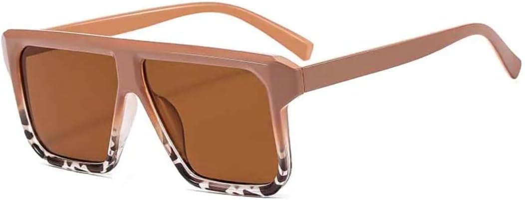 

Винтажные большие квадратные солнцезащитные очки для женщин, в стиле хипстер-панк, для мужчин, для активного отдыха, вождения, походов, с защитой от УФ-излучения UV400 TVTBBVV, Coffee Brown