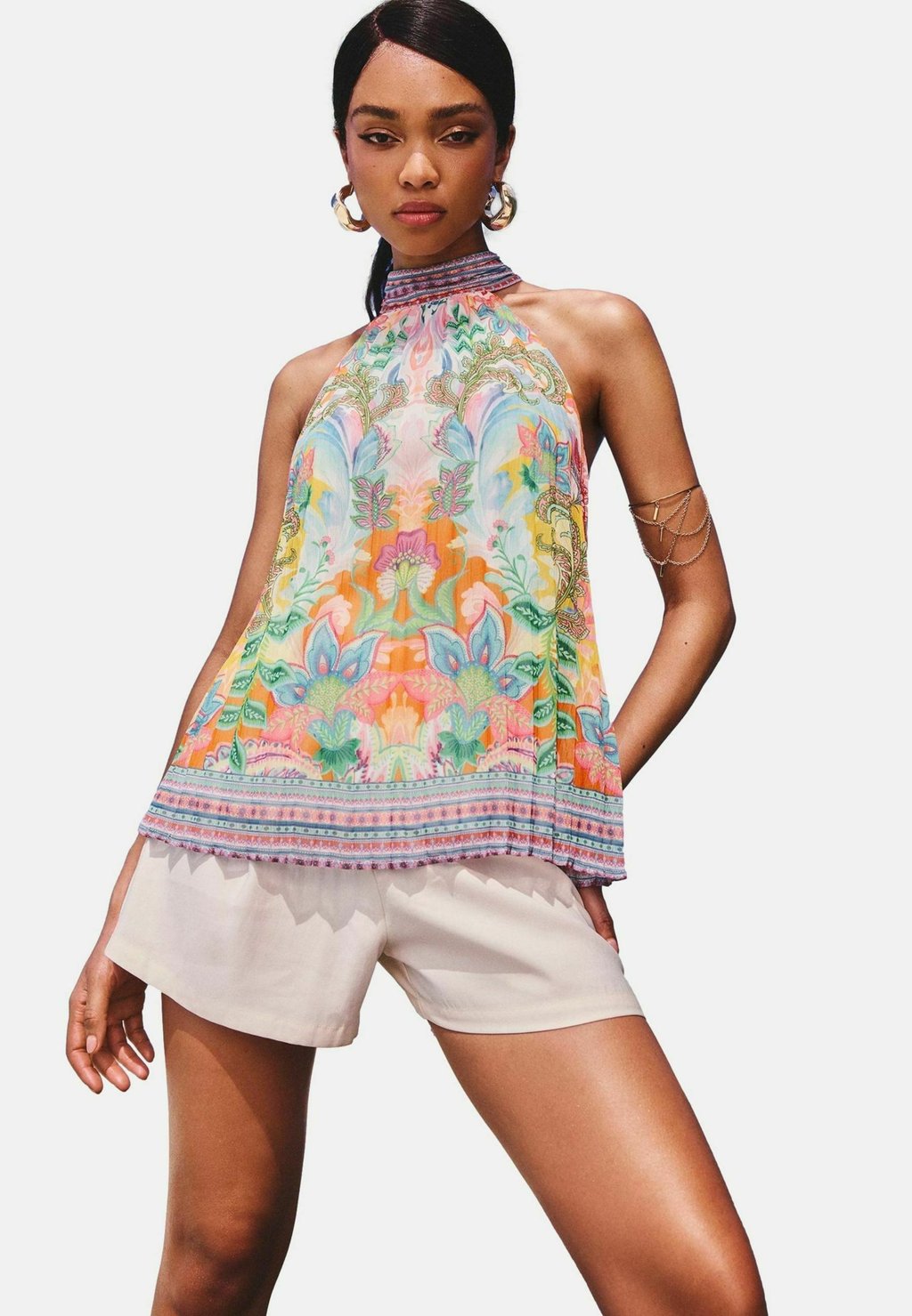 

Топ REGULAR FIT - PRINTED HALTER NECK - Blouse Lipsy, оранжевый