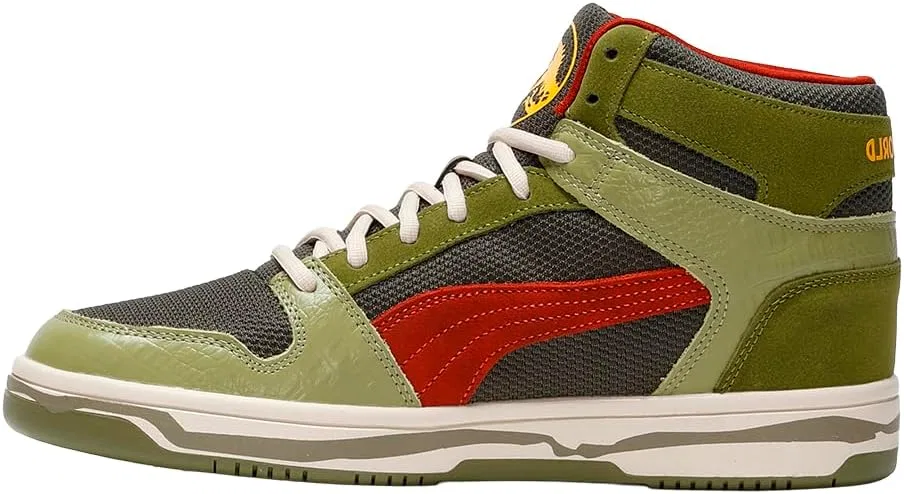 Мужские кроссовки PUMA Rebound Layup SL Jurassic World Land High Sneakers Shoes Casual - Green — фото 3