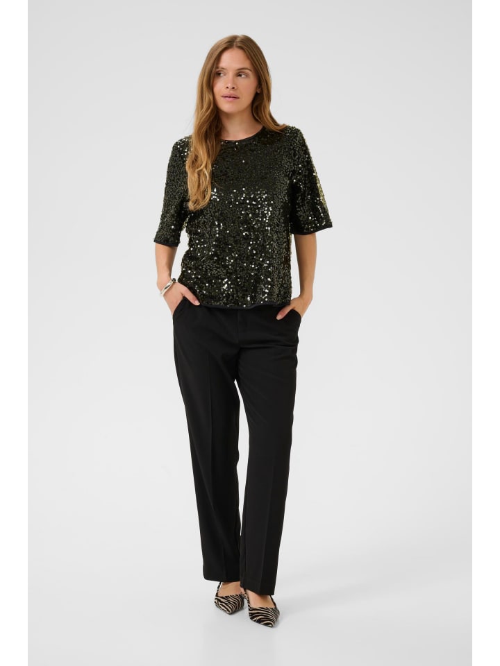 

Блузка с короткими рукавами CUmelia свободного кроя в цвете Olive Night CULTURE