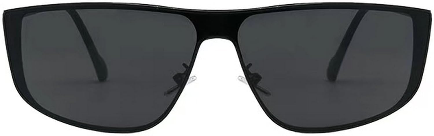 

Большие квадратные солнцезащитные очки для женщин, модные солнцезащитные очки для мужчин в стиле панк, очки для активного отдыха и путешествий, защита от УФ-излучения mincl, Black