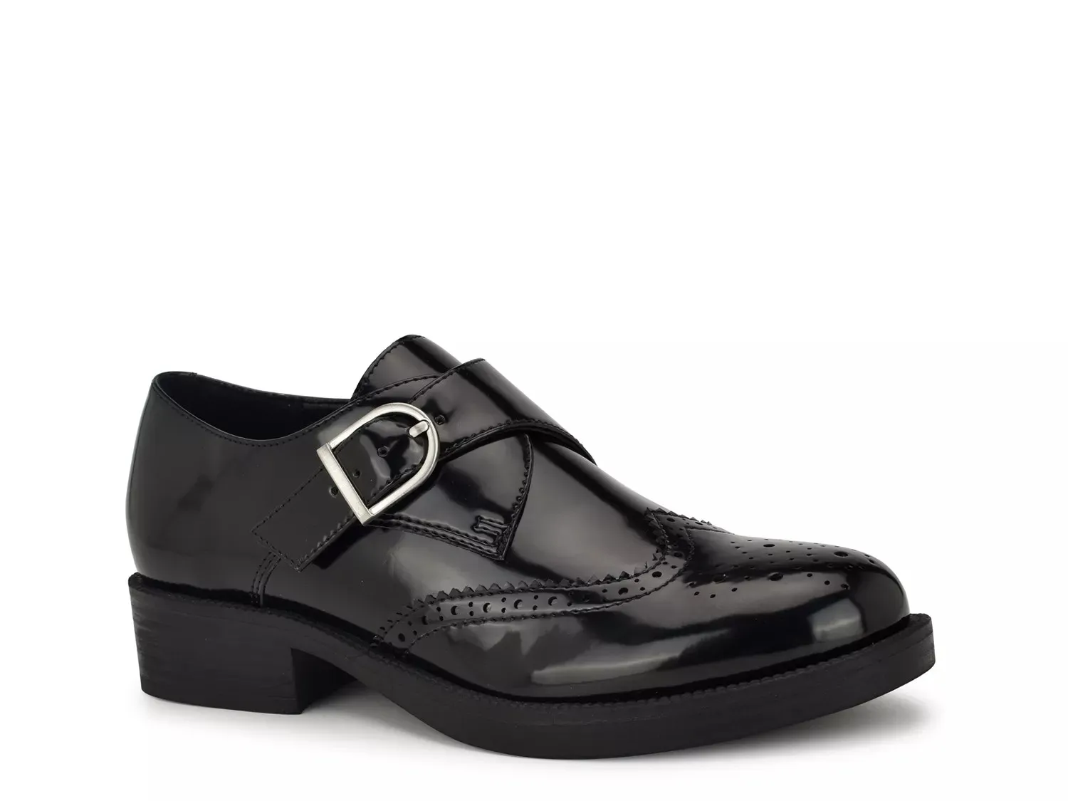Nine West Smythe Wingtip Monk Strap Slip-On, черные