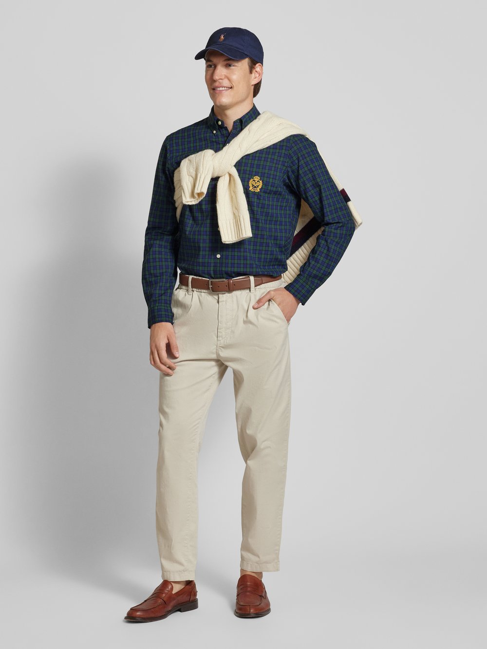 

Повседневная рубашка Classic Fit с вышитыми этикетками Polo Ralph Lauren
