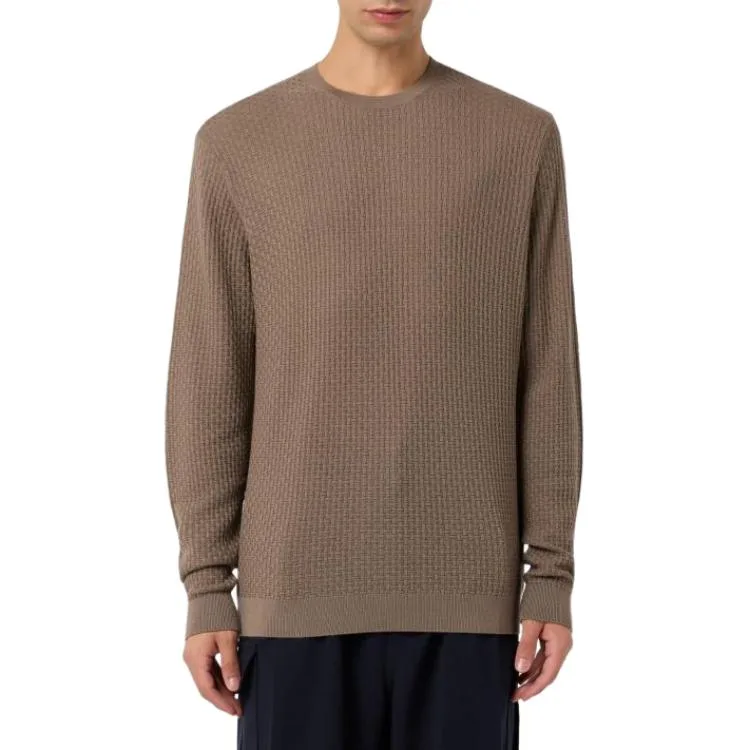 Текстурированный свитер EMPORIO ARMANI, walnut