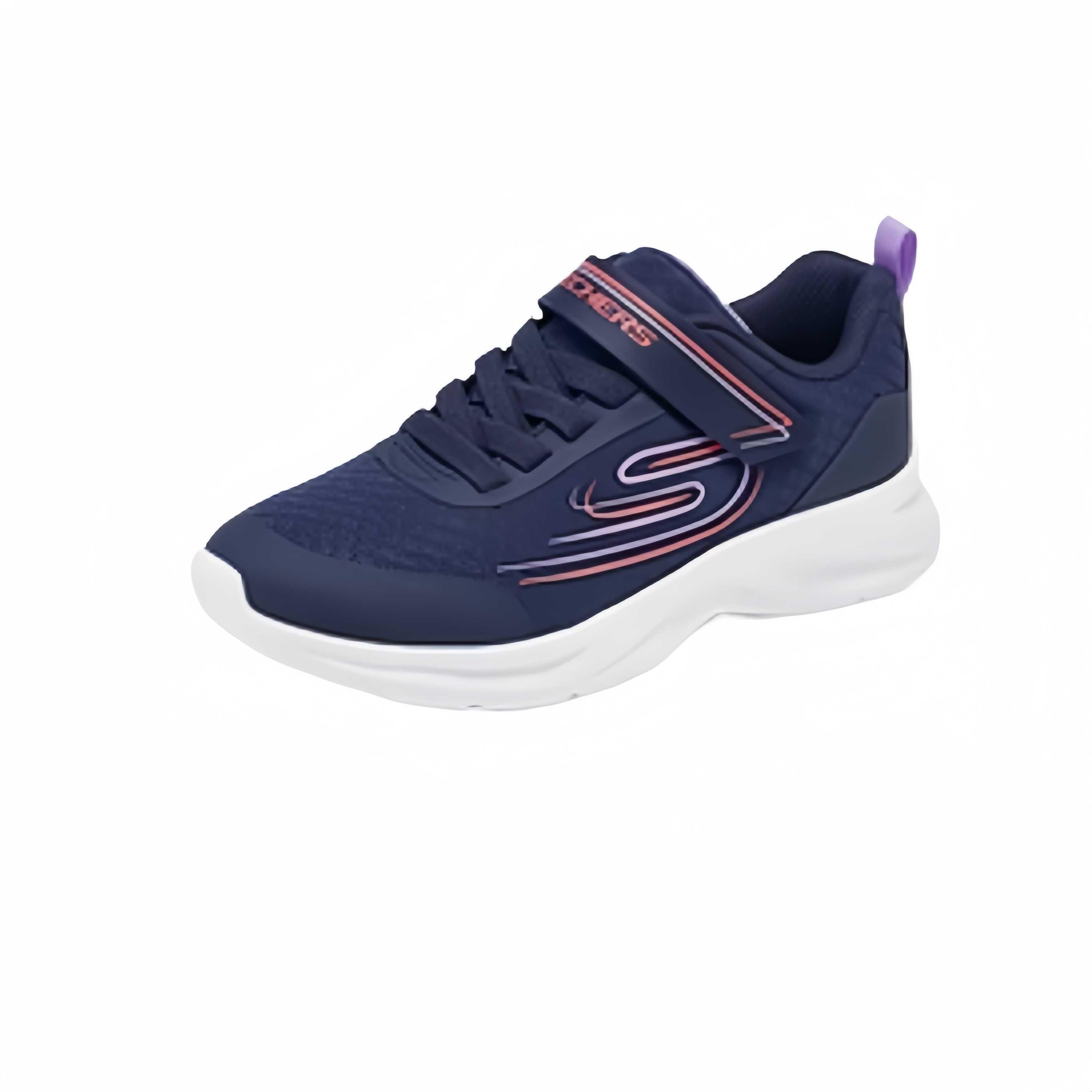 Износостойкие дышащие низкие детские кроссовки для бега Skechers, синий — фото 4