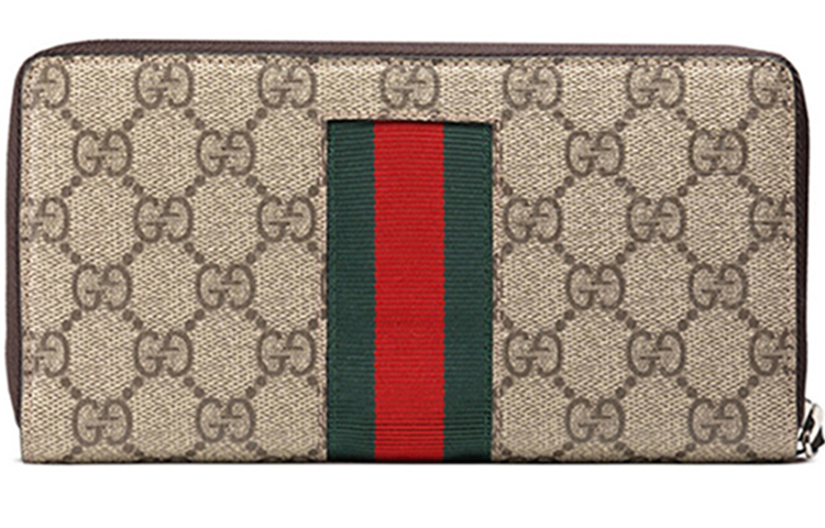Холщовый кошелек с кожаными вставками мужской beige/ebony GUCCI — фото 2