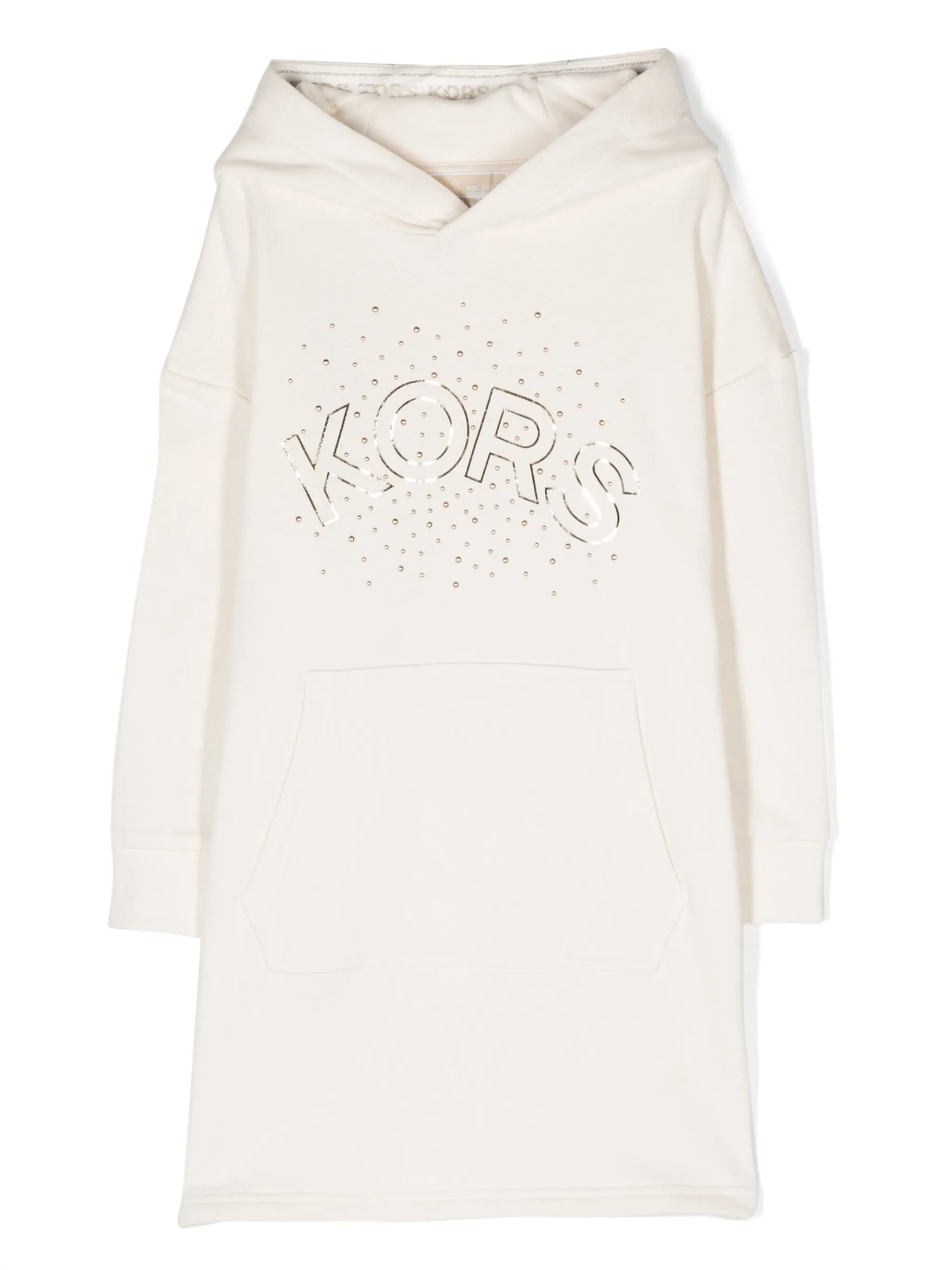 

Платье с капюшоном и логотипом Michael Kors Kids, белый