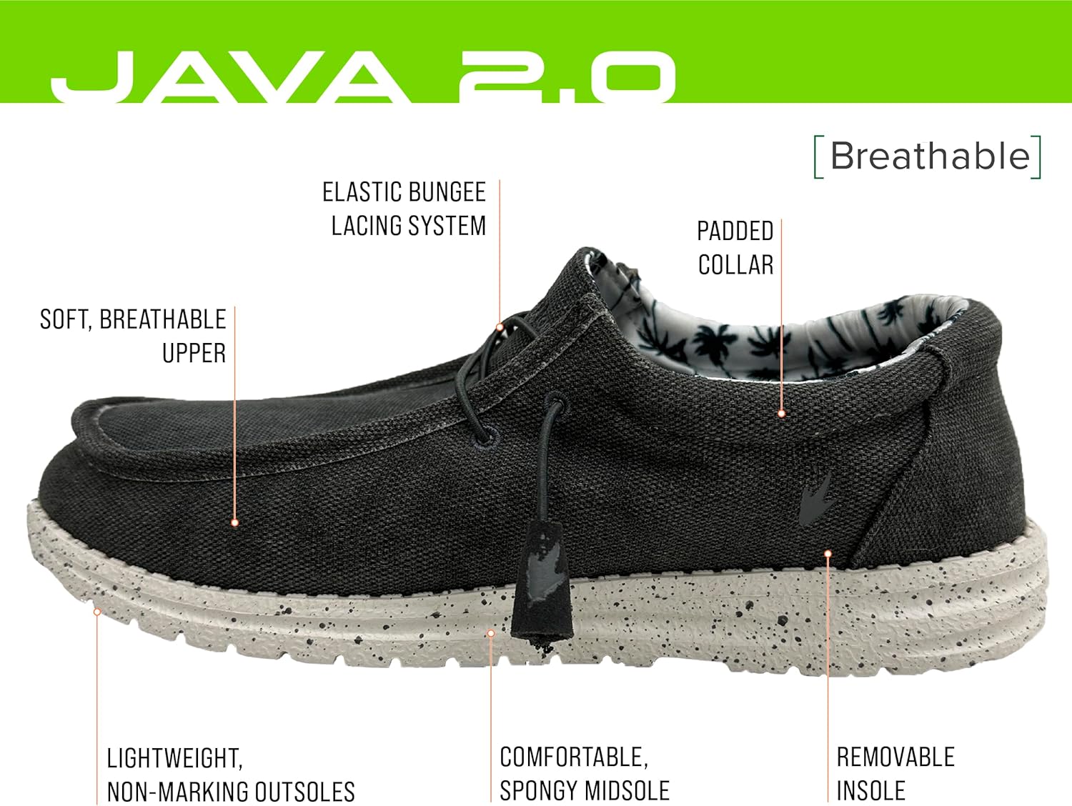 Мужские кроссовки FROGG TOGGS Java 2.0 на шнуровке, не водонепроницаемые, Non Waterproof Dark Graphite 9 — фото 2