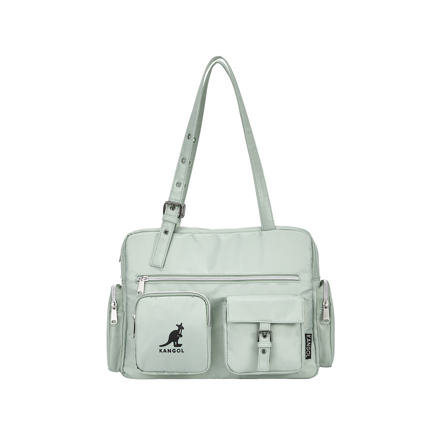 

KANGOL Тканевая бостонская сумка через плечо среднего размера унисекс разноцветная, Grass Green