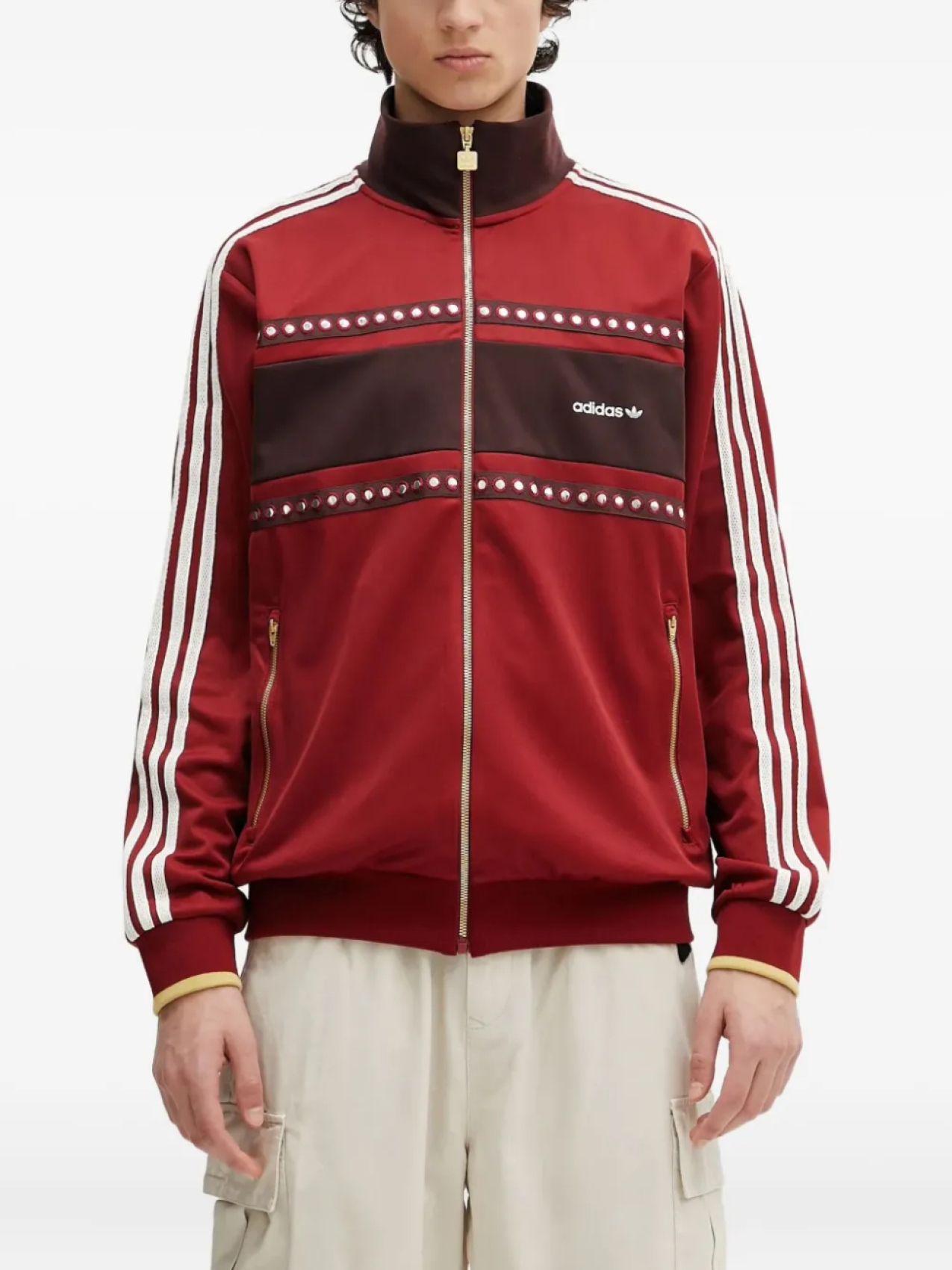 

Спортивная толстовка Adidas Originals Retro Sport с тремя полосками, красный